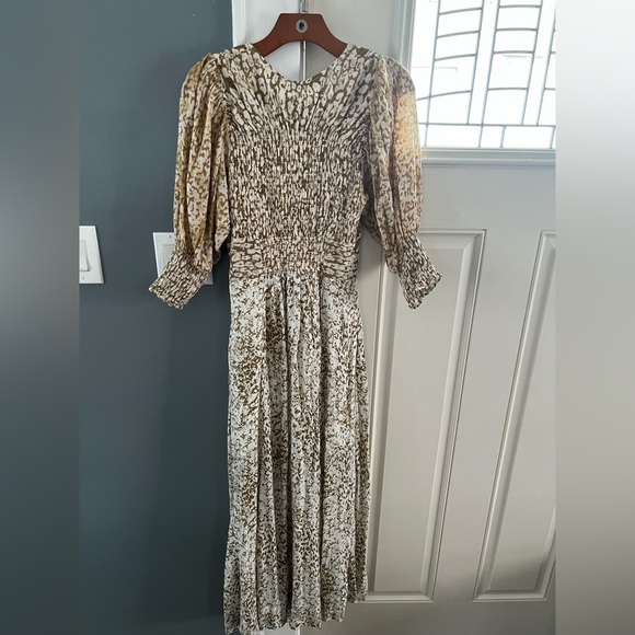 NWOT Free People Gold and Cream Maxi Dress - Picture 3 of 7